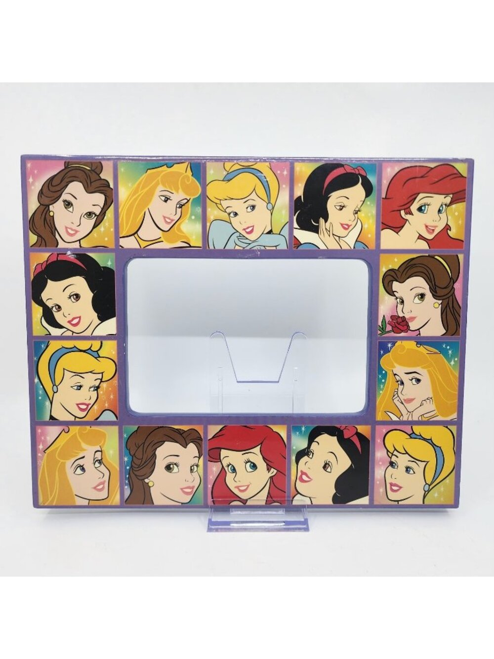 Disney Princesses Picture Frame Square Ariel Cinderella Belle Snow Purple 8x10"